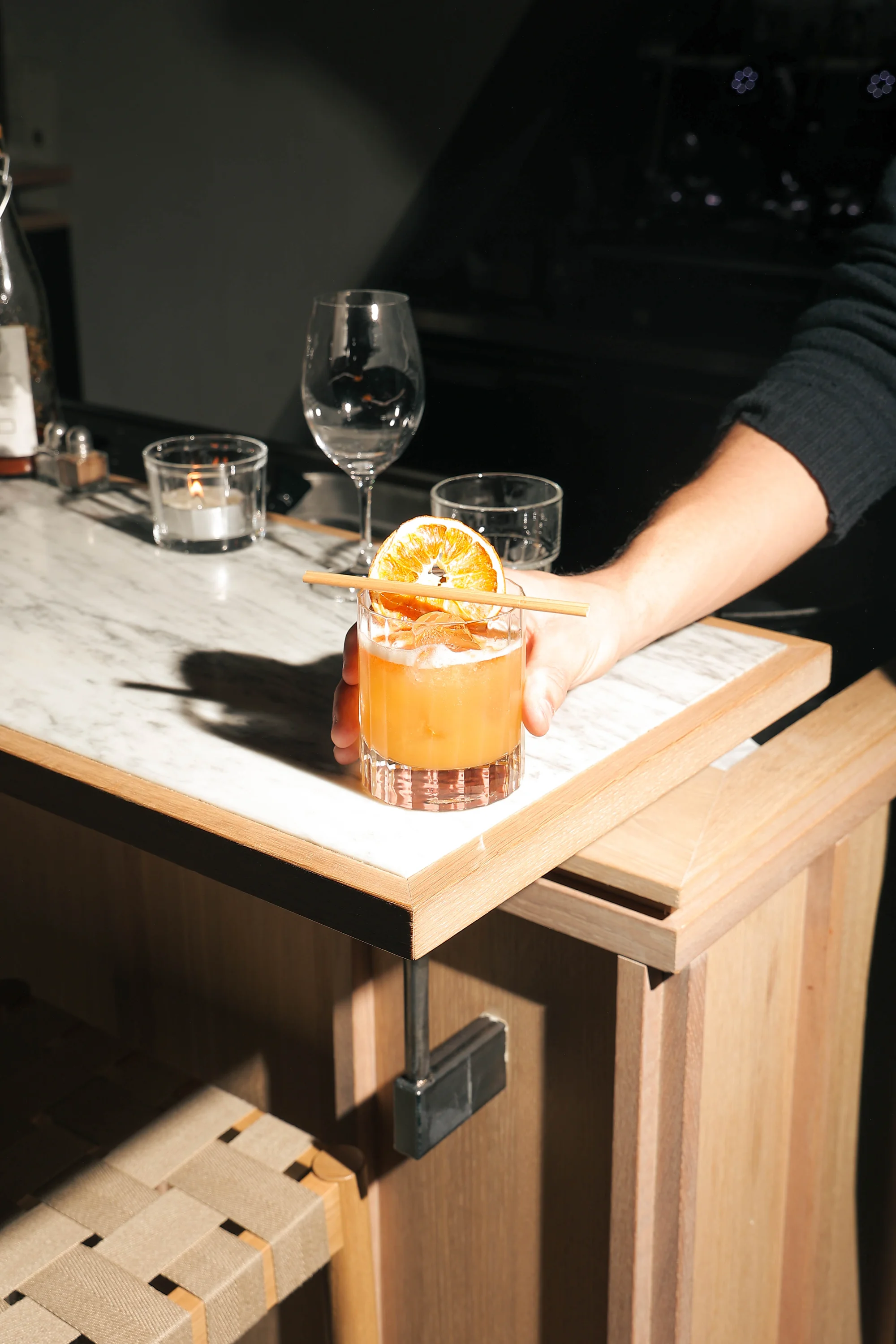 Fresh pasta preparation at Pazzi restaurant